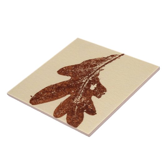 Carreau Feuilles de chêne simple nature imprimée à l'encre (Côté)