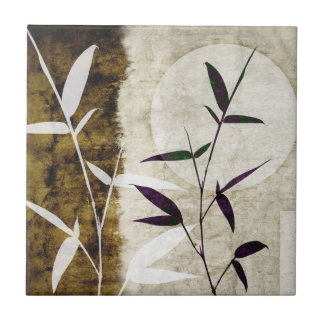 Carreau Feuilles de chute Brown de la lune de bambou