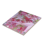 Carreau Feuilles De Chute Rose Et Sage (Côté)