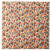 Carreau Feuilles de fin du Motif de fleurs d'art (Devant)