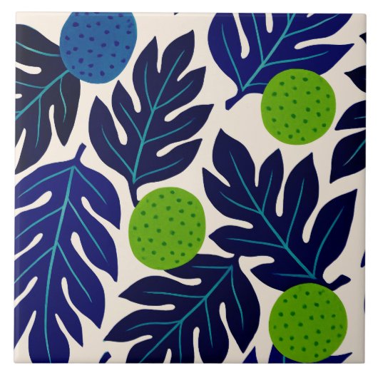 Carreau Feuilles de jungle tropicale (Devant)