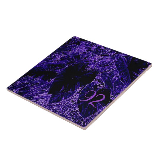 Carreau Feuilles de l'oreille éléphante dans le pourpre pr (Côté)