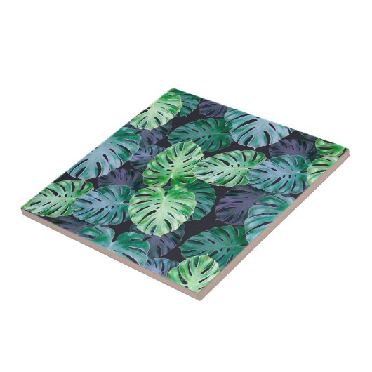 Carreau Feuilles de Monstera Tropical (Côté)