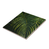 Carreau Feuilles de palmier vert foncé (Côté)
