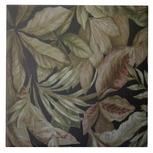 CARREAU FEUILLES DE PALMIERS TROPICAUX (Devant)