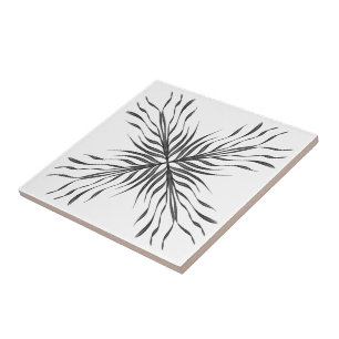 Carreau Feuilles de plumes texturées translucides noires e