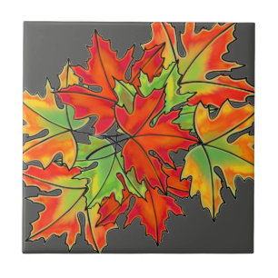 Carreau Feuilles d'érable multicolores