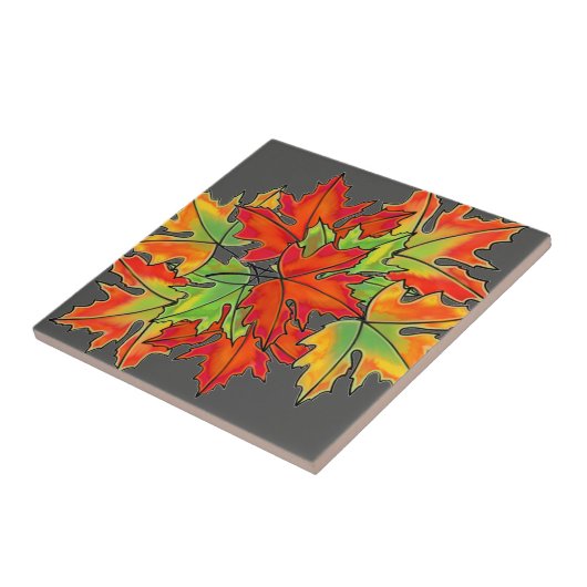 Carreau Feuilles d'érable multicolores (Côté)