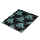 Carreau Feuilles d'été de Métallurgie Bleu & Gold Palm  (Côté)