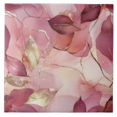 Carreau Feuilles d'or rose (Devant)