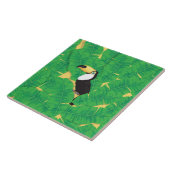 Carreau Feuilles toucans et bananes (Côté)
