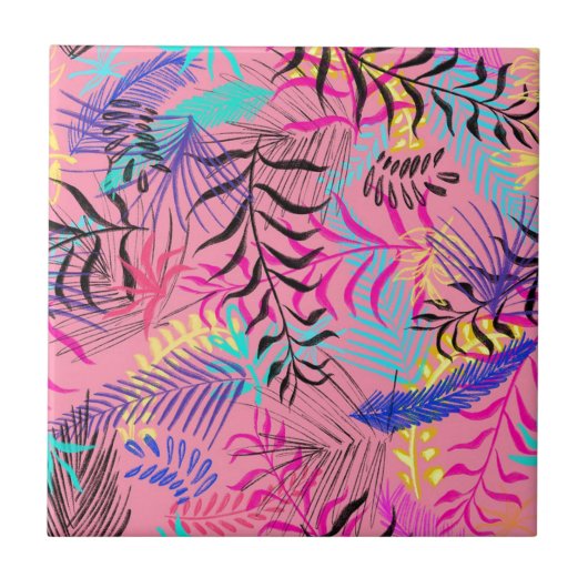 Carreau Feuilles tropicales (Devant)