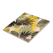 Carreau Feuilles Tropicales Abstraites Modernes & Points (Côté)