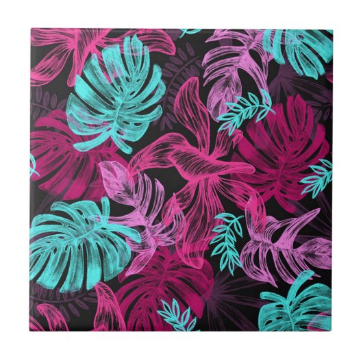 Carreau Feuilles tropicaux (Devant)
