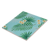 Carreau Feuilles tropicaux et fleurs (Côté)