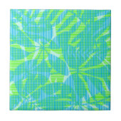 Carreau Feuilles tropicaux rayés (Devant)