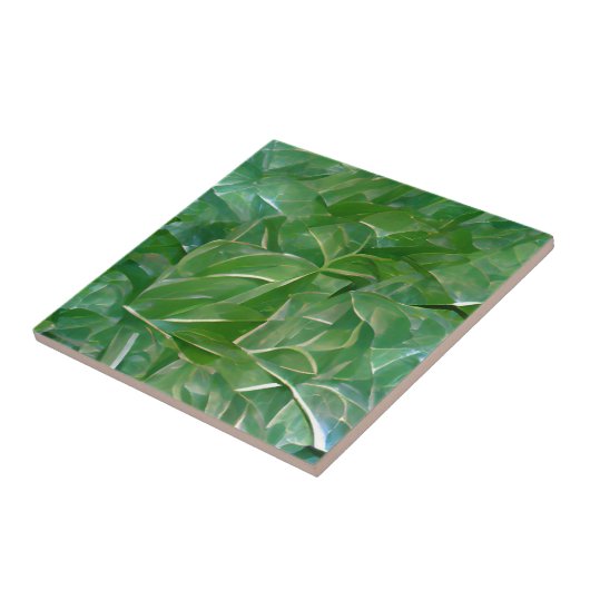 Carreau Feuilles verts (Côté)