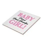 Carreau Fière Grand Papi Bébé Cadeaux Fille (Côté)