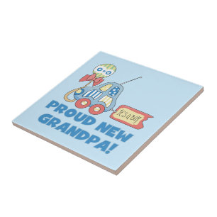 Carreau Fière nouvelle voiture grand-père C'est un cadeau