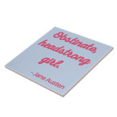 Carreau Fierté et préjugés Citation II - Style mignon (Côté)