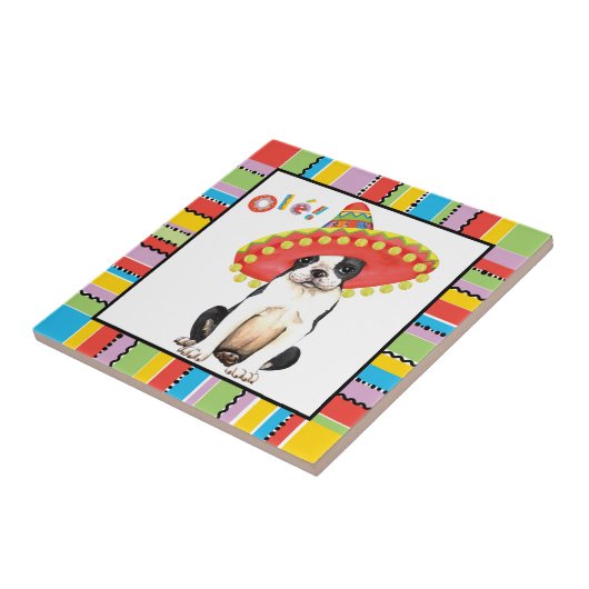 Carreau Fiesta Boston Terrier (Côté)