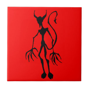 Carreau Figure de la sticle de diable déplaisante