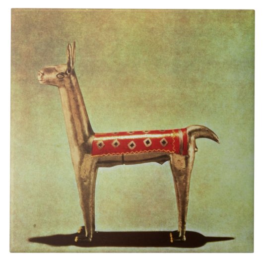 Carreau Figurine argentée de lama, du Pérou, après 1438 (Devant)