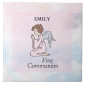 Carreau Fille, ange de première communion (Devant)