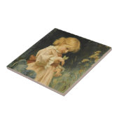 Carreau Fille avec un papillon jaune (par Frederick Morgan (Côté)