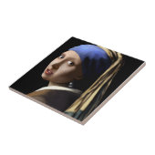 Carreau Fille avec une boucle d'oreille de perle (Côté)
