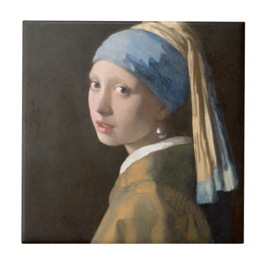 Carreau Fille avec une oreille perle (Devant)