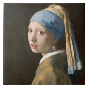 Carreau Fille avec une perle
