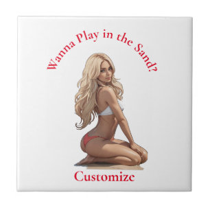 Carreau Fille de plage de Bikini Thunder_Cove