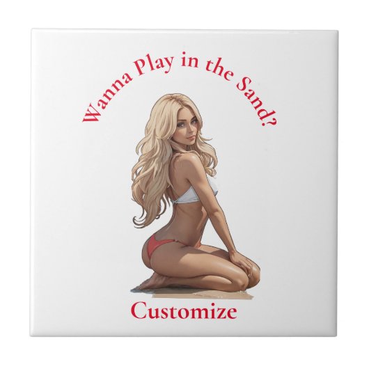 Carreau Fille de plage de Bikini Thunder_Cove (Devant)