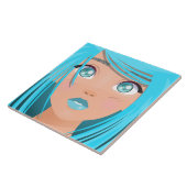 CARREAU FILLE DESSIN ANIME (Côté)