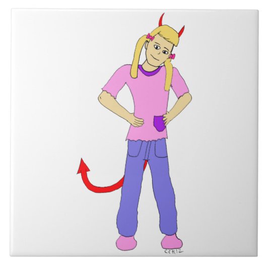 Carreau fille diable (Devant)