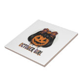 Carreau Fille d'octobre Citrouille Arc Halloween Vector De (Côté)