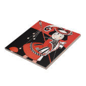 Carreau Fille en rouge (Côté)