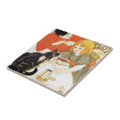 Carreau Fille et chat, Alexandre Steinlen (Côté)