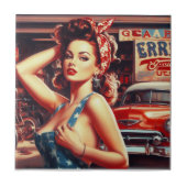 Carreau Fille mécanique rétro (Devant)