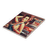 Carreau Fille mécanique rétro (Côté)