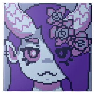Carreau Fille monstre Violet