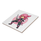 Carreau Fille Ninja rose (Côté)