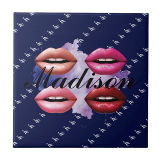 Carreau Fille Style Lips Beauté Personnalisée Personnalisé
