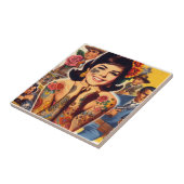 Carreau Fille tatouée old school (Côté)