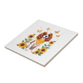 Carreau Filles Femmes Maman Cavalier King Charles Spaniel (Côté)