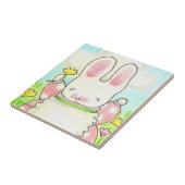 Carreau fillette lapin (Côté)