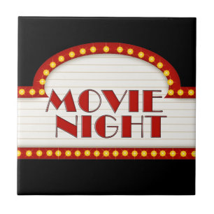 Carreau Film amusant Art de nuit Pièce de théâtre