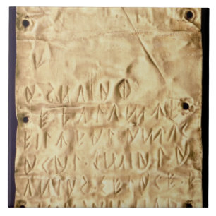 Carreau Fine couche d'or avec la "brève" inscription