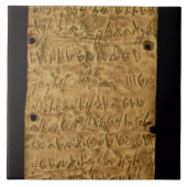 Carreau Fine couche d'or avec l'inscription phénicienne, (Devant)